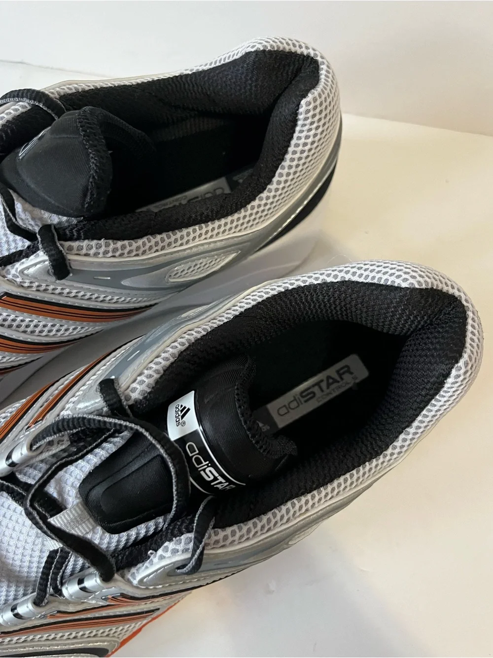 Adidas ADISTAR CONTROL 5 sneakers gray orange silver running shoe men’s size 16